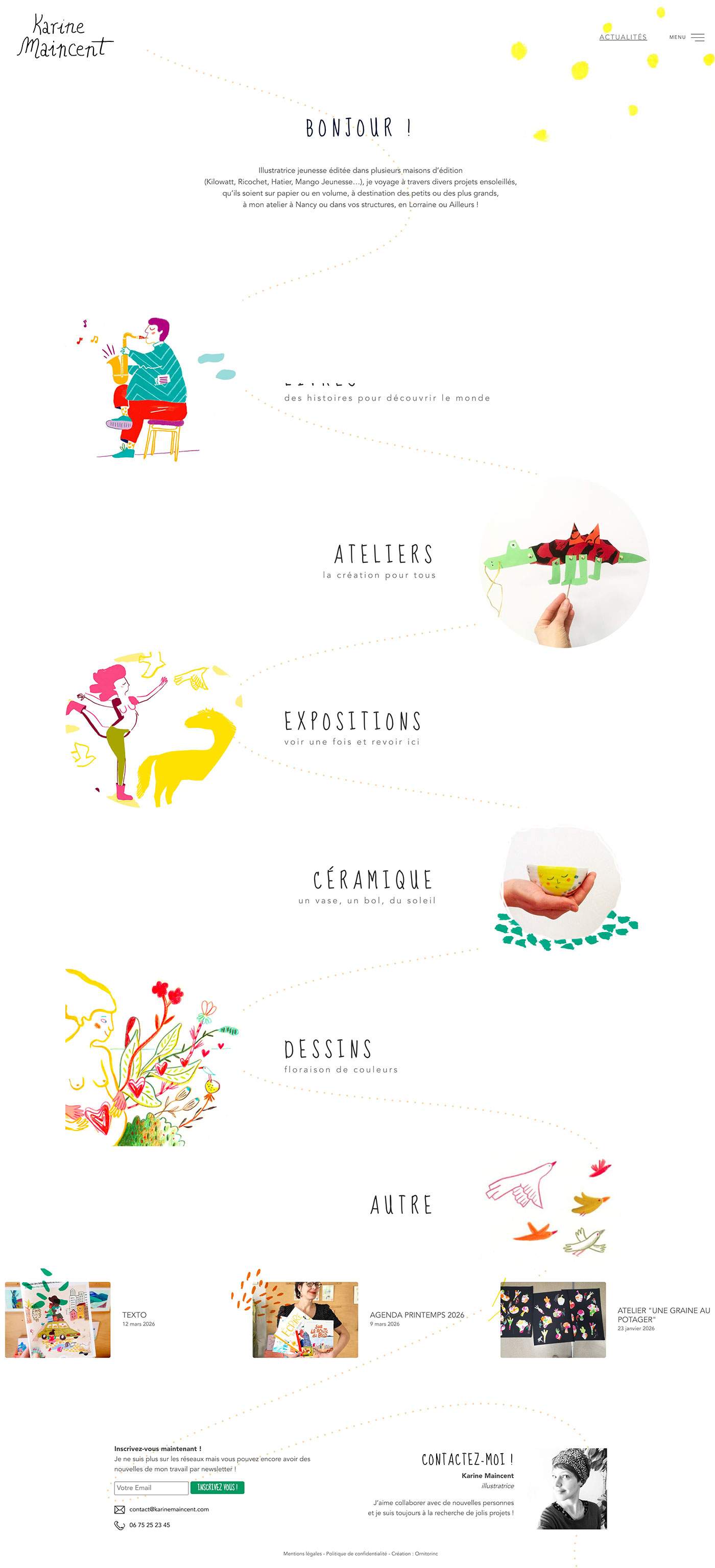 Karine maincent site web accueil
