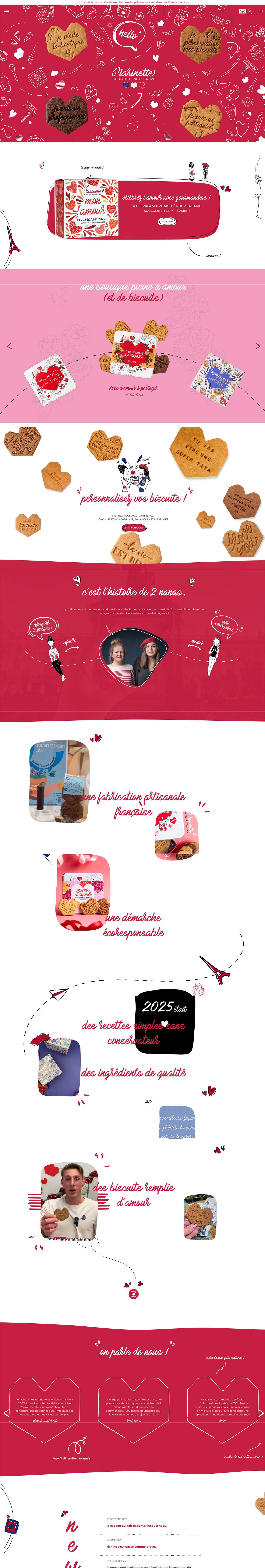 Marinette site ecommerce accueil